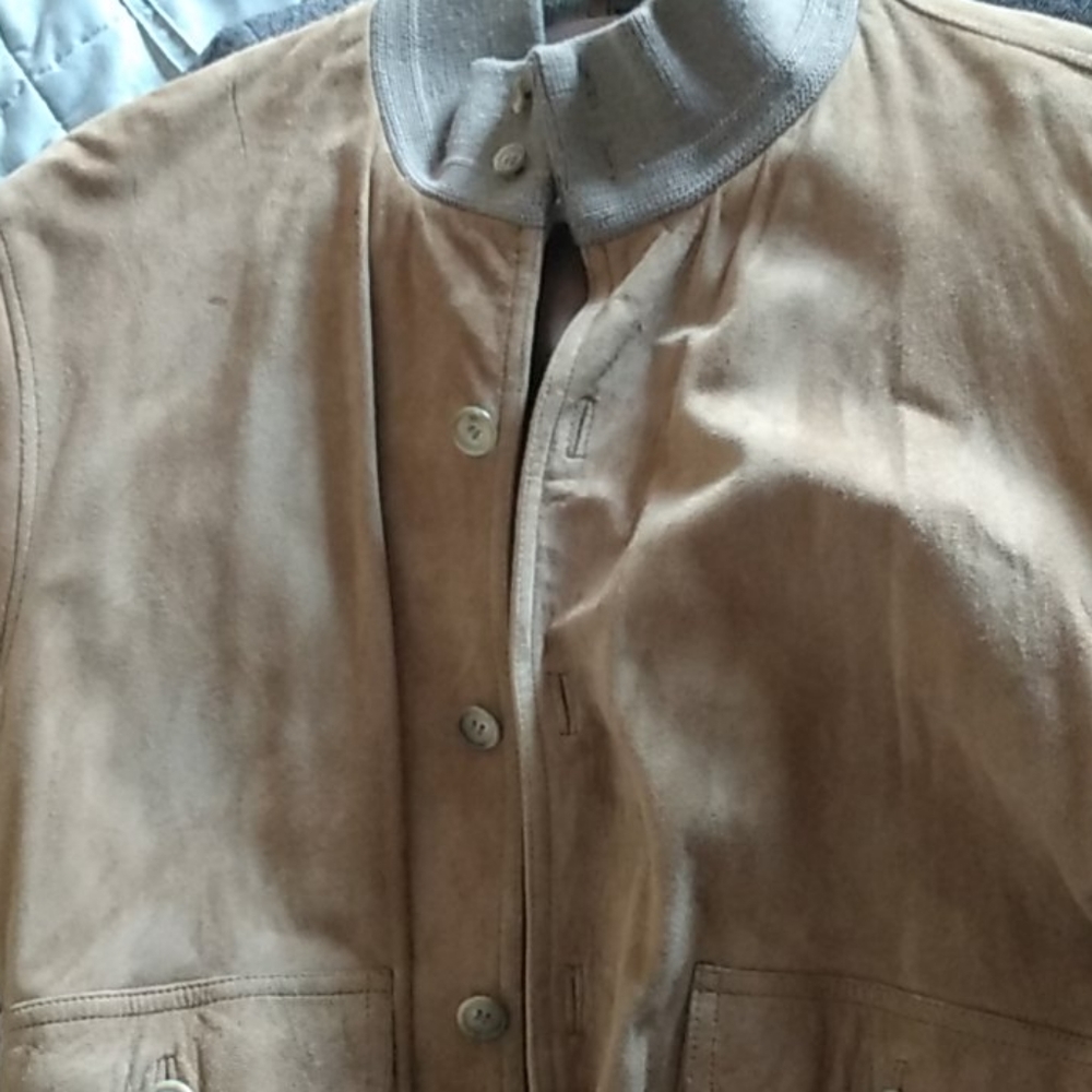Men's oversized suede jacket